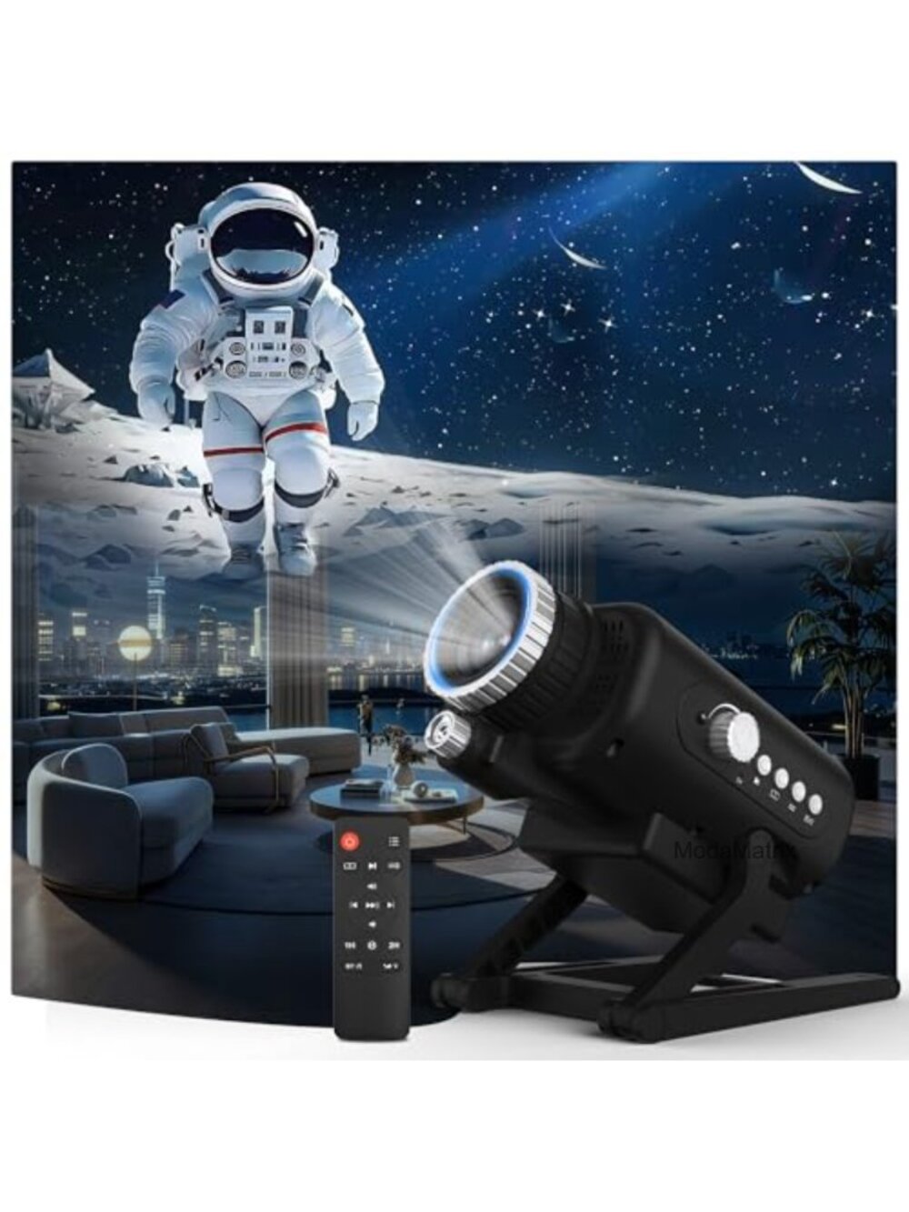 3D Galaxy Star Projector Night Light with Bluetooth Speaker White Noise 60